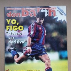 Coleccionismo deportivo: REVISTA DON BALON Nº 1063 AÑO 1996. FIGO BARCELONA. INCLUYE POSTER DEPORTIVO LA CORUNYA 95-96. Lote 240706345