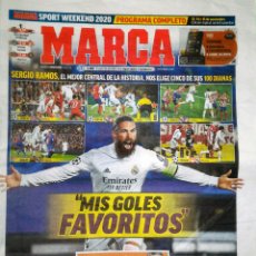 Coleccionismo deportivo: DIARIO MARCA SERGIO RAMOS HACE HISTORIA REAL MADRID 100 GOLES. Lote 242169565