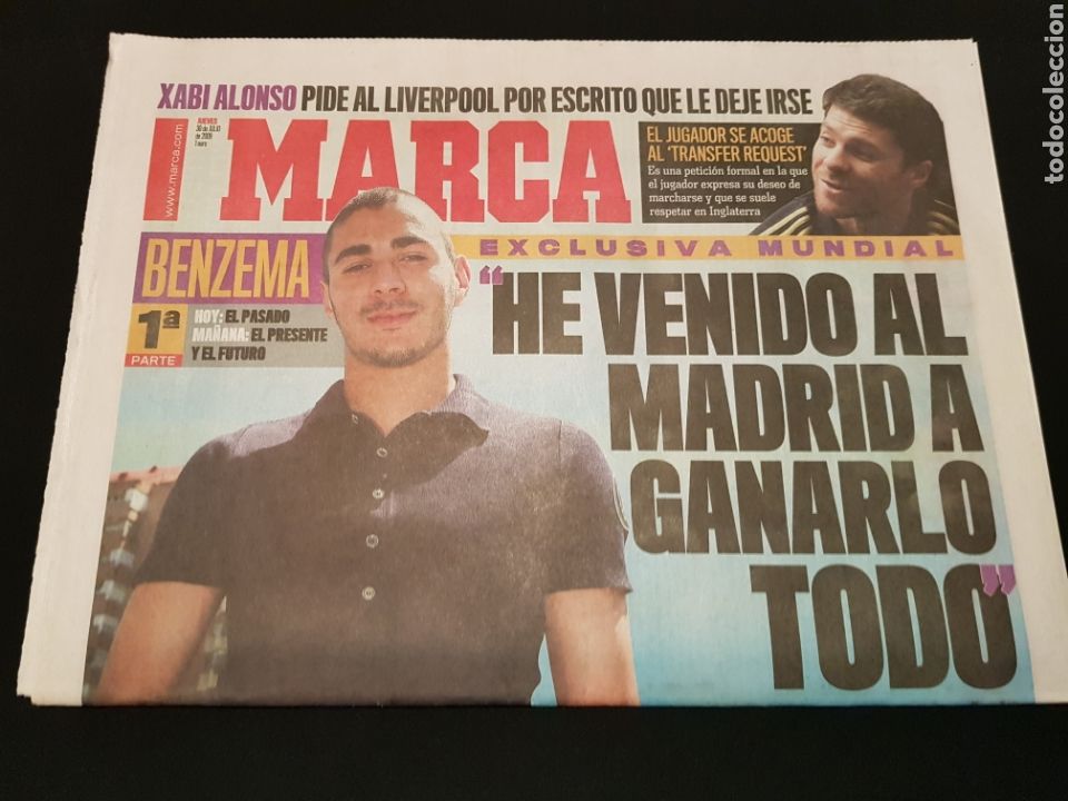 Sports collectibles: PEDIDO M&Iacute;NIMO 10&euro; + GASTOS Peri&oacute;dico Marca Jueves 30 de Julio de 2009