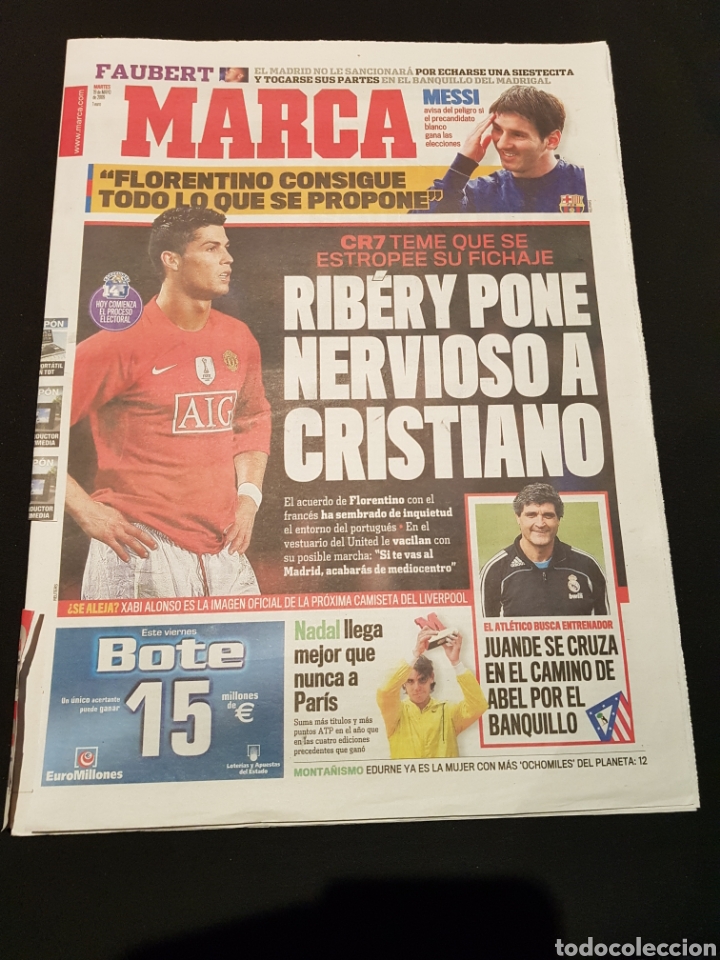 Sports collectibles: PEDIDO M&Iacute;NIMO 10&euro; + GASTOS Peri&oacute;dico Marca Martes 19 de Mayo de 2009