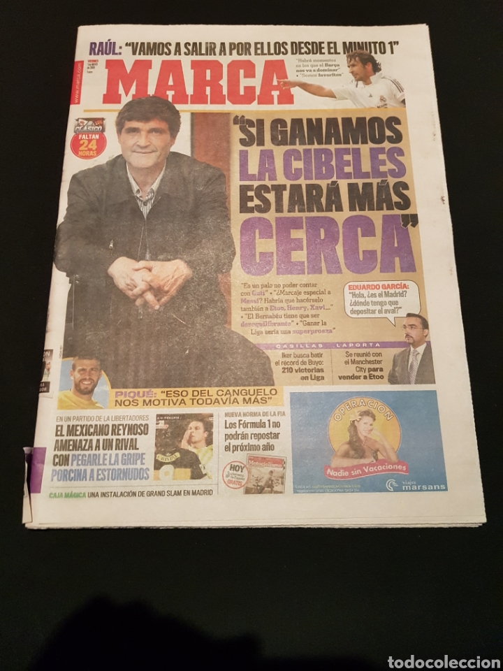 Sports collectibles: PEDIDO M&Iacute;NIMO 10&euro; + GASTOS Peri&oacute;dico Marca Viernes 1 de Mayo de 2009