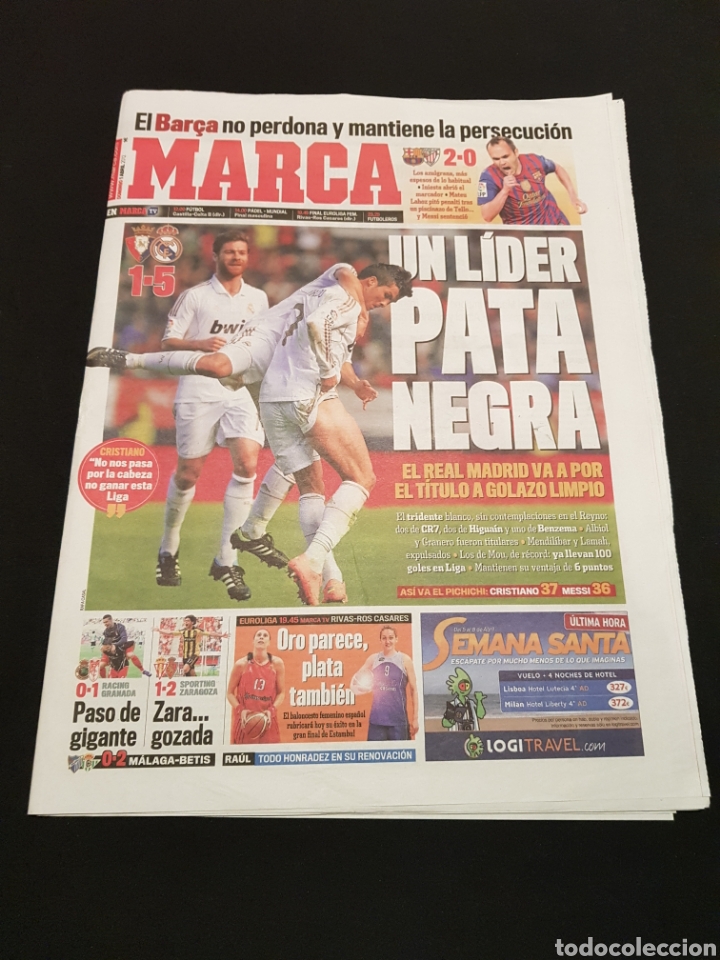 Sports collectibles: PEDIDO M&Iacute;NIMO 10&euro; + GASTOS Peri&oacute;dico Marca Domingo 1 de Abril de 2012