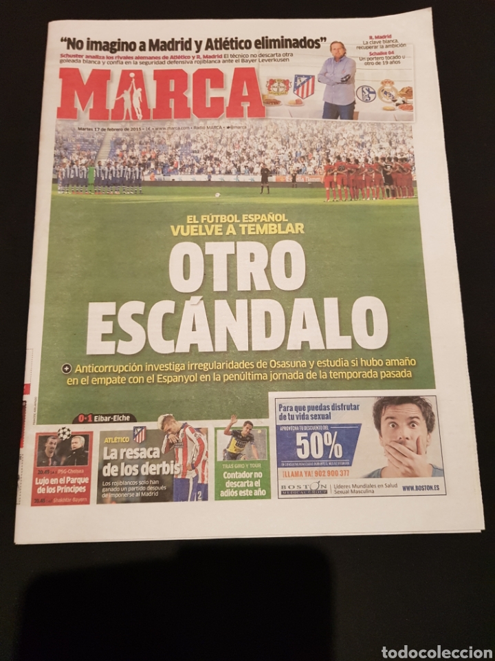 Sports collectibles: PEDIDO M&Iacute;NIMO 10&euro; + GASTOS Peri&oacute;dico Marca Martes 17 de Febrero de 2015