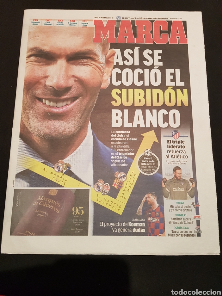 Collezionismo sportivo: Marca Lunes 26 de Octubre de 2020 F&oacute;rmula 1 Hamilton supera r&eacute;cord Schumacher