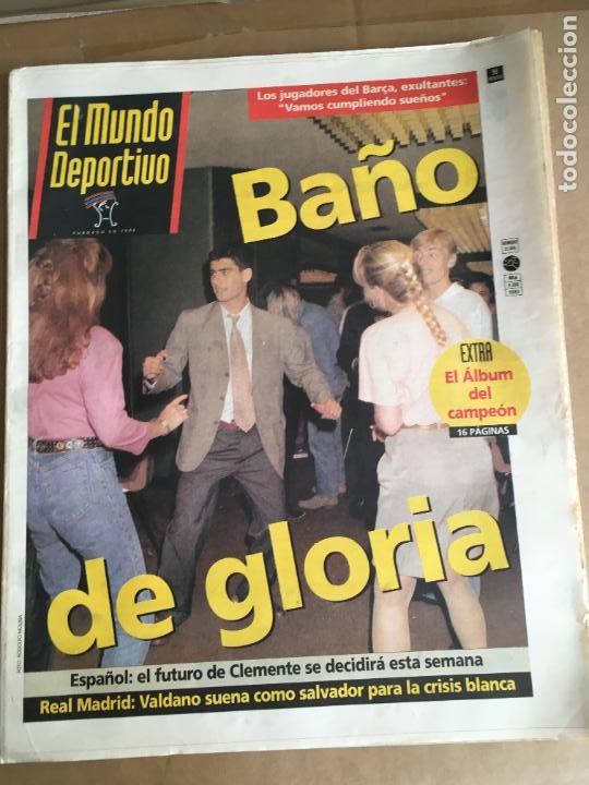 Colecionismo desportivo: diario mundo deportivo campeon liga 91 92 bar&ccedil;a dream team cruyff n&ordm; 21895 9 junio 1992