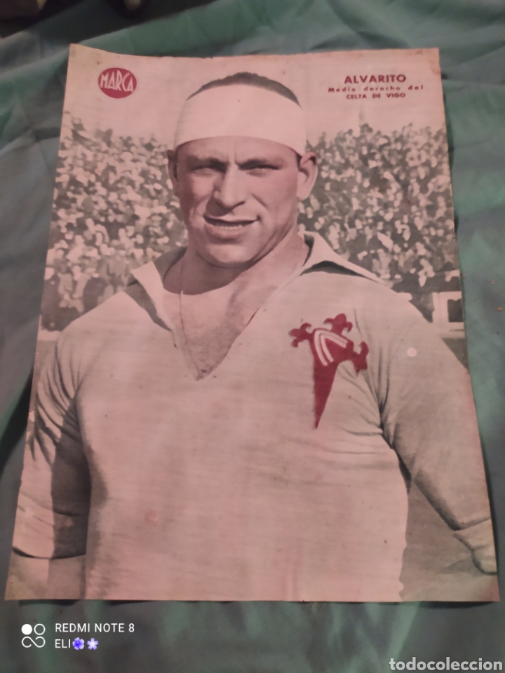 Sammelleidenschaft Sport: ESTAMOS LIQUIDANDO. Poster peri&oacute;dico futbol marca a&ntilde;os 50 , Alvarito , celta de vigo