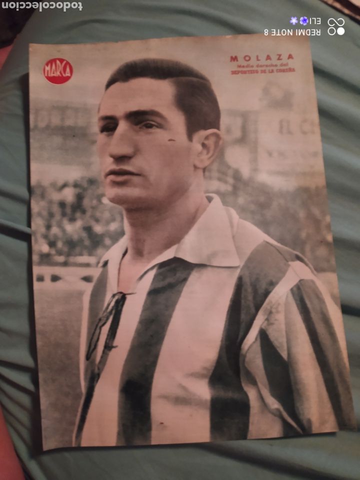 Sammelleidenschaft Sport: ESTAMOS LIQUIDANDO. Poster peri&oacute;dico futbol marca a&ntilde;os 50 , Molaza , deportivo de la Coru&ntilde;a