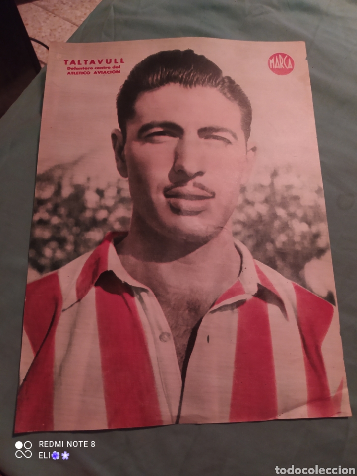 Sammelleidenschaft Sport: ESTAMOS LIQUIDANDO. Poster peri&oacute;dico marca a&ntilde;os 50, Taltavull, Atl&eacute;tico de aviacion futbol at.madrid