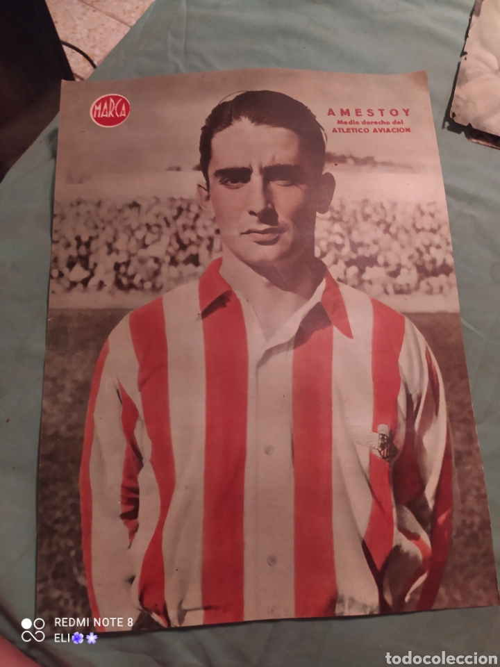 Sammelleidenschaft Sport: ESTAMOS LIQUIDANDO. Poster futbol peri&oacute;dico marca a&ntilde;os 50 , Amestoy , Atl&eacute;tico aviacion