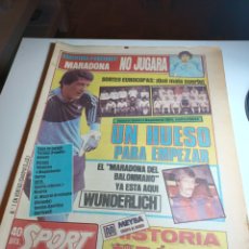 Coleccionismo deportivo: SPORT 7 JULIO 1983. SORTEOS EUROCOPAS. HISTORIA DEL BARCA COLECCIONABLE.50 PREGUNTAS A VALDANO.. Lote 248011890