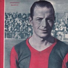 Coleccionismo deportivo: MARCA SOSPEDRA BARCELONA PARTIDO MADRID BARCELONA GASPAR TÉCNICO DEL LEVANTE 1944