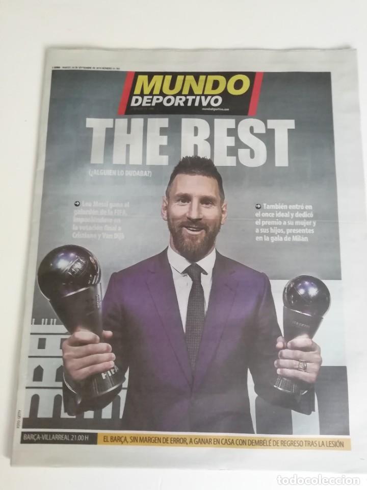 Colecionismo desportivo: mundo deportivo: Messi gana the best a&ntilde;o 2019