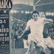 Coleccionismo deportivo: MARCA Nº 198 MADRID 1942 MADRID GANA AL OVIEDO 2-1 Y VALENCIA VENCE AL SEVILLA ETC.