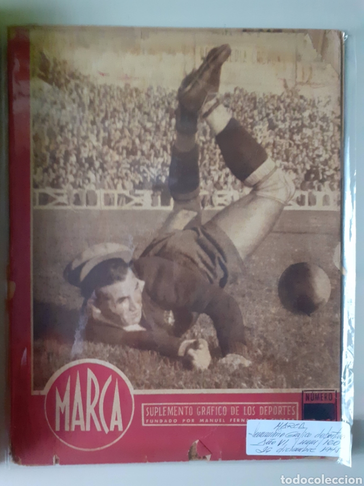 Colecionismo desportivo: Marca.Semanario Gr&aacute;fico de los deportes n&uacute;mero 160 fecha 26 diciembre de 1945
