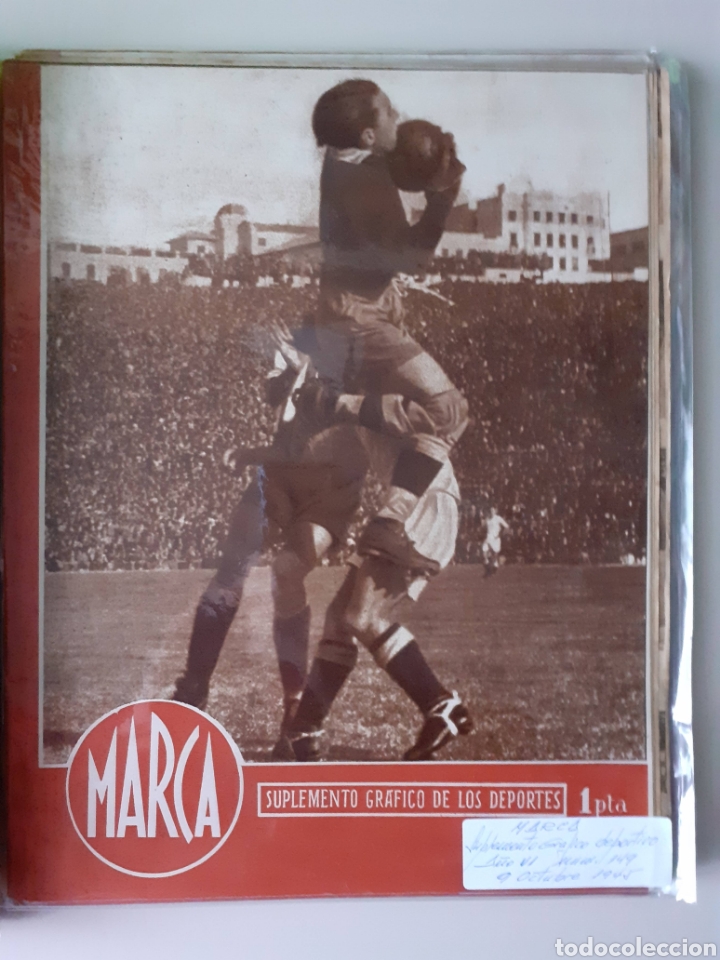 Colecionismo desportivo: Marca . Semanario gr&aacute;fico de los deportes n&uacute;mero 149 fecha 9 de Octubre de 1945