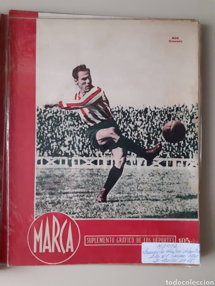 Colecionismo desportivo: Marca . Semanario gr&aacute;fico de los deportes n&uacute;mero 136 . fecha 3 d&eacute; julio de 1945