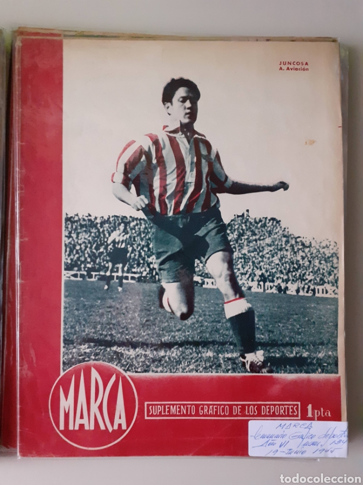 Colecionismo desportivo: Marca. Semanario gr&aacute;fico de los deportes n&uacute;mero 134 fecha 19 d&eacute; junio de 1945