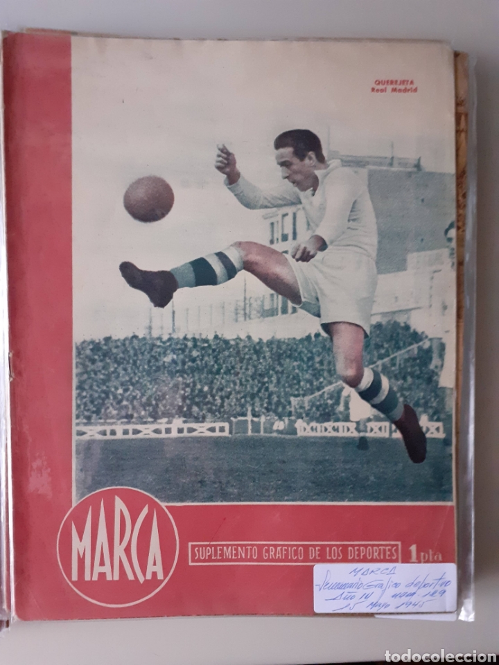 Colecionismo desportivo: Marca . Semanario gr&aacute;fico de los deportes n&uacute;mero 129 fecha 15 de mayo de 1945
