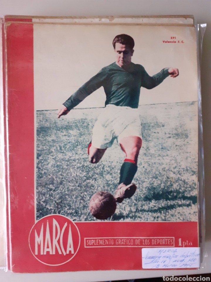 Colecionismo desportivo: Marca. Semanario gr&aacute;fico de los deportes n&uacute;mero 120 de fecha 13 de marzo de 1945