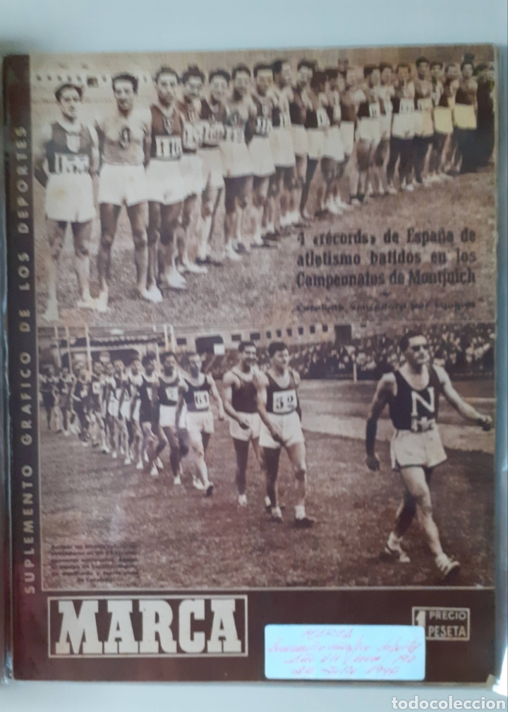 Colecionismo desportivo: Marca. Semanario gr&aacute;fico de los deportes n&uacute;mero 190 fecha 23 de julio de 1946