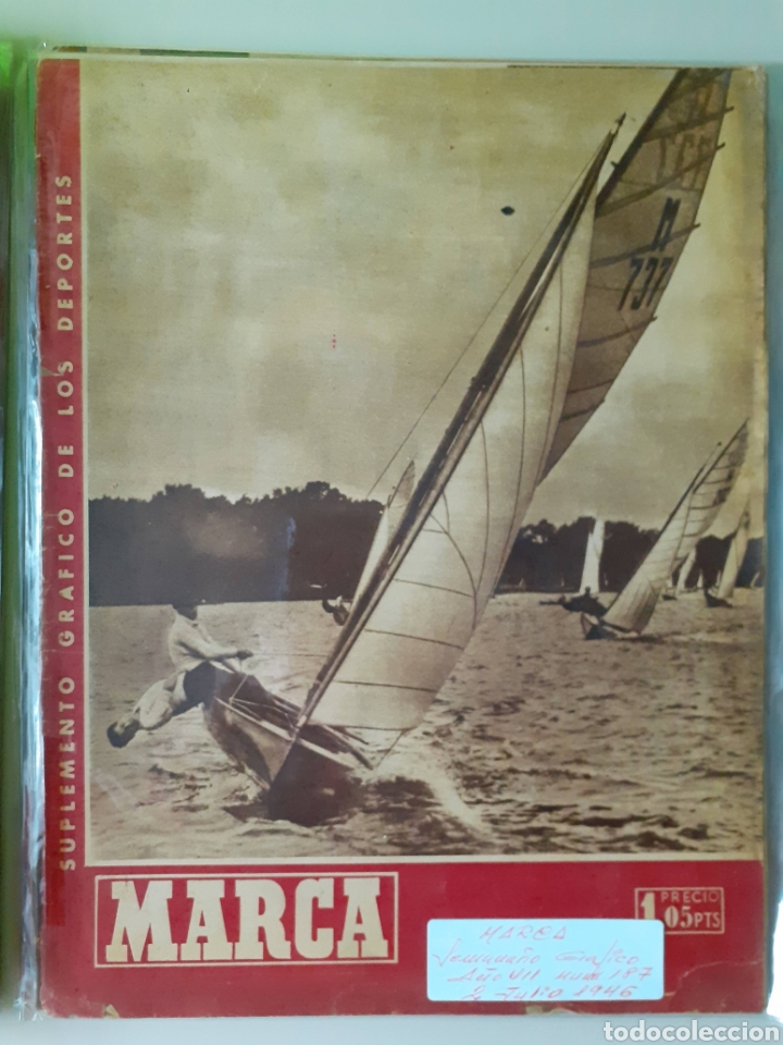 Colecionismo desportivo: Marca. Semanario gr&aacute;fico de los deportes n&uacute;mero 187 fecha 2 d&eacute; julio de 1946