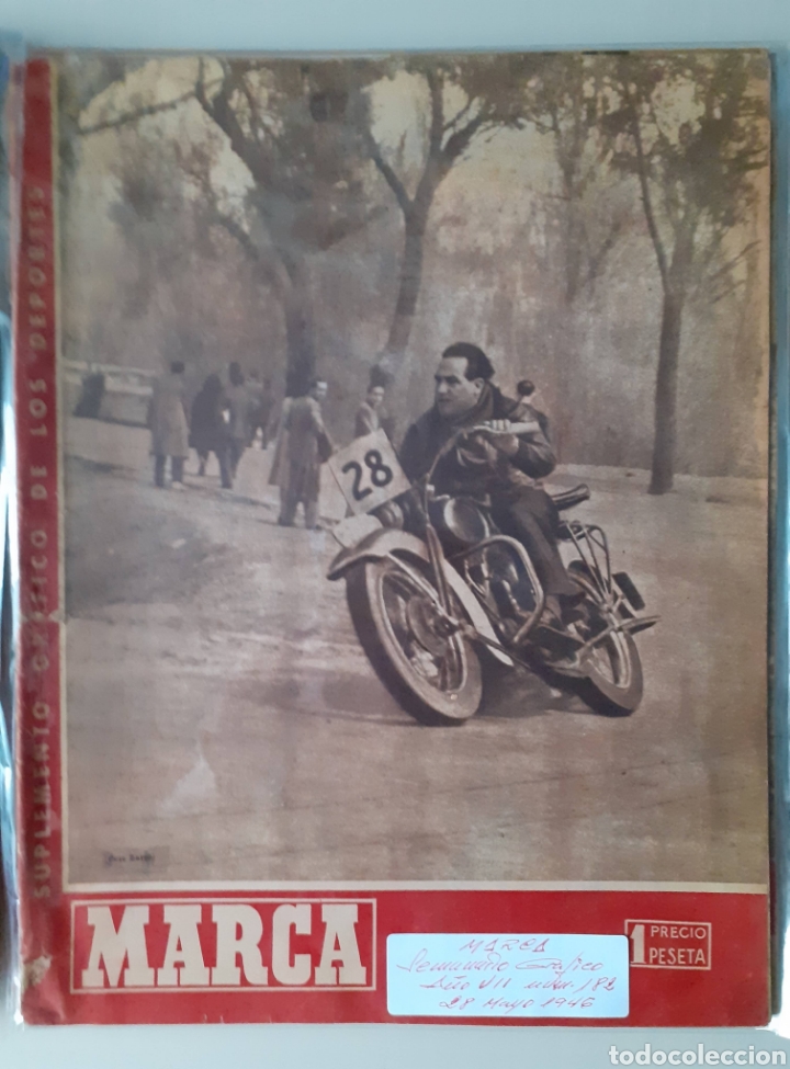 Colecionismo desportivo: Marca. Semanario gr&aacute;fico de los deportes n&uacute;mero 182 fecha 28 mayo 1946