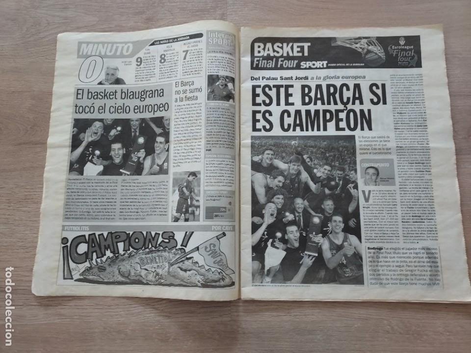 Coleccionismo deportivo: Diario SPORT 8469 12 de Mayo 2003 F.C.Barcelona Campeon EUROLIGA de Basket Baloncesto - Foto 2 - 260677130
