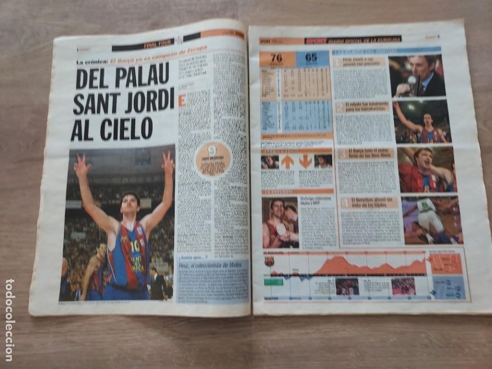 Coleccionismo deportivo: Diario SPORT 8469 12 de Mayo 2003 F.C.Barcelona Campeon EUROLIGA de Basket Baloncesto - Foto 3 - 260677130