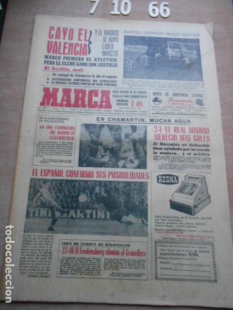 Coleccionismo deportivo: DIARIO MARCA 7 OCTUBRE DE 1966 - Foto 1