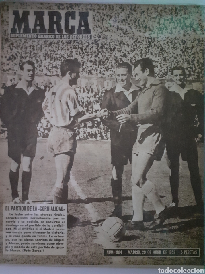 Colecionismo desportivo: Marca Suplemento gr&aacute;fico de los deportes n&uacute;mero 804. Fecha 29 de Abril de 1958