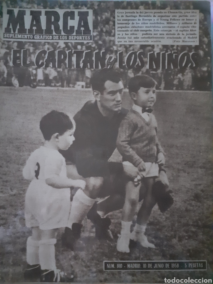 Colecionismo desportivo: Marca Suplemento gr&aacute;fico de los deportes n&uacute;mero 810. Fecha 10 de junio de 1958