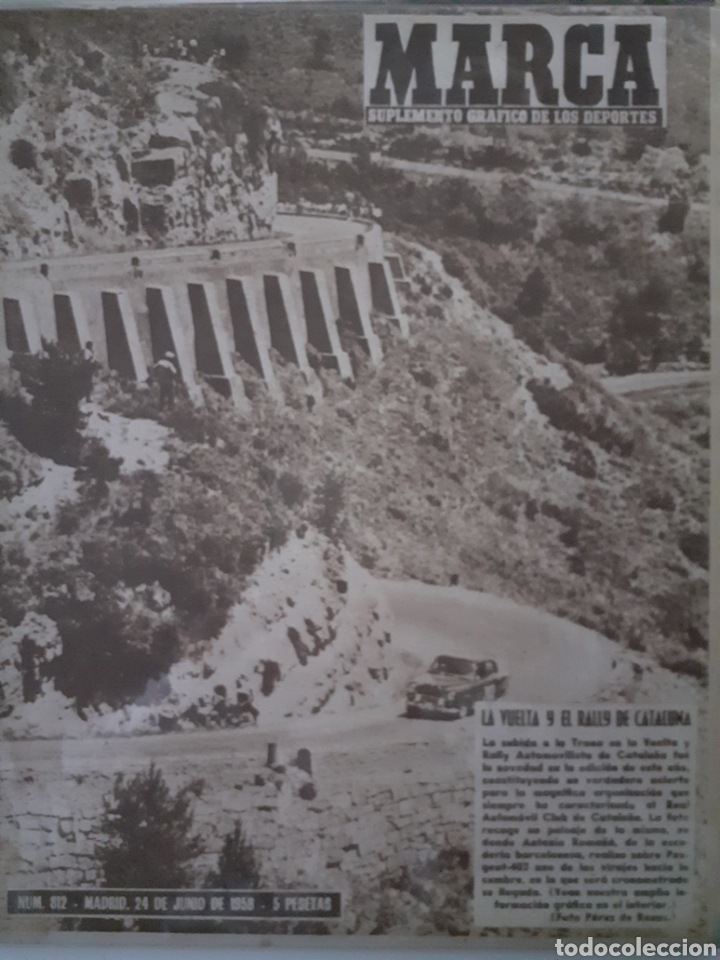 Colecionismo desportivo: Marca Suplemento gr&aacute;fico de los deportes n&uacute;mero 812. Fecha 24 de junio de 1958