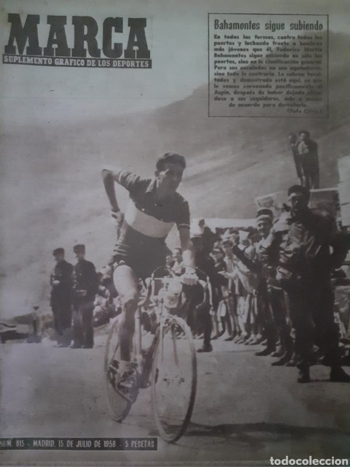 Colecionismo desportivo: Marca Suplemento gr&aacute;fico de los deportes n&uacute;mero 815. Fecha 15 de julio de 1958