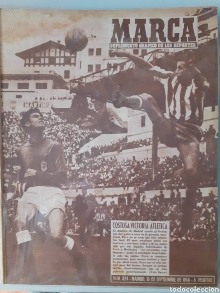 Colecionismo desportivo: Marca Suplemento gr&aacute;fico de los deportes n&uacute;mero 824. Fecha 16 de septiembre de 1958