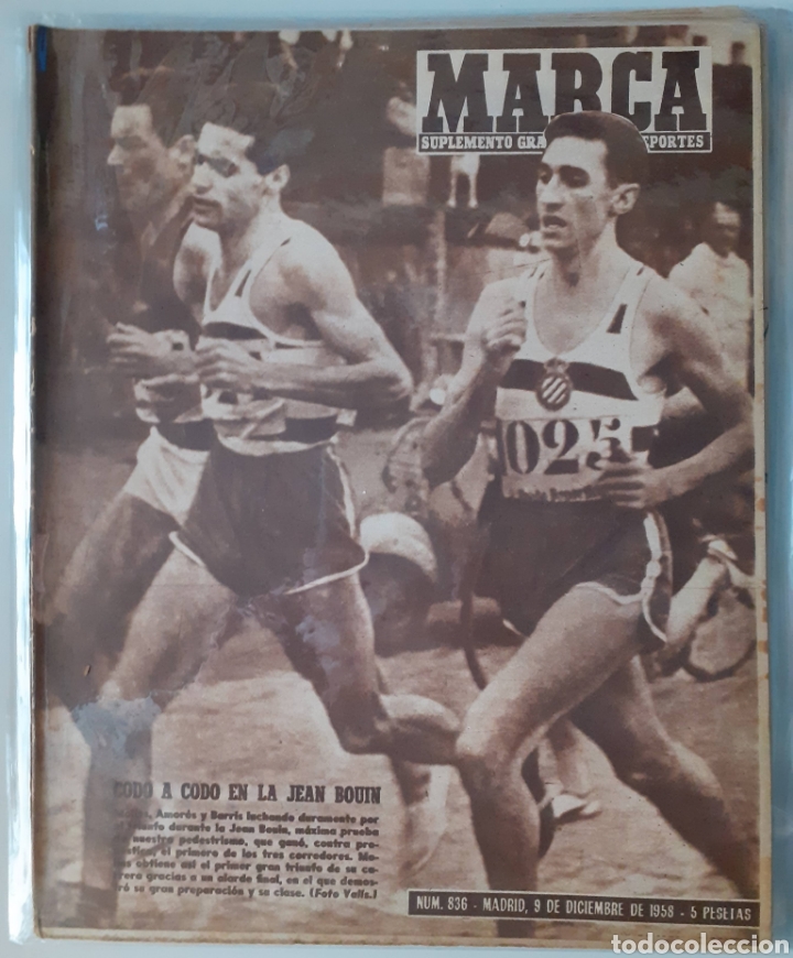 Colecionismo desportivo: Marca Suplemento gr&aacute;fico de los deportes n&uacute;mero 836 fecha 9 de diciembre de 1958
