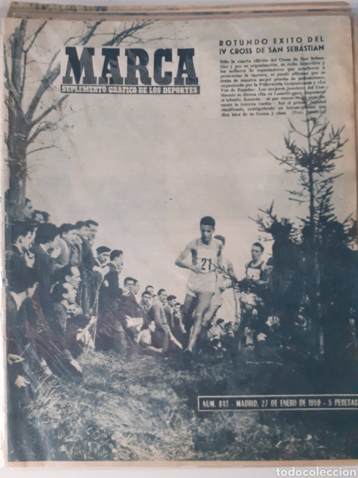 Colecionismo desportivo: Marca Suplemento gr&aacute;fico de los deportes n&uacute;mero 843. Fecha 27 de enero de 1959