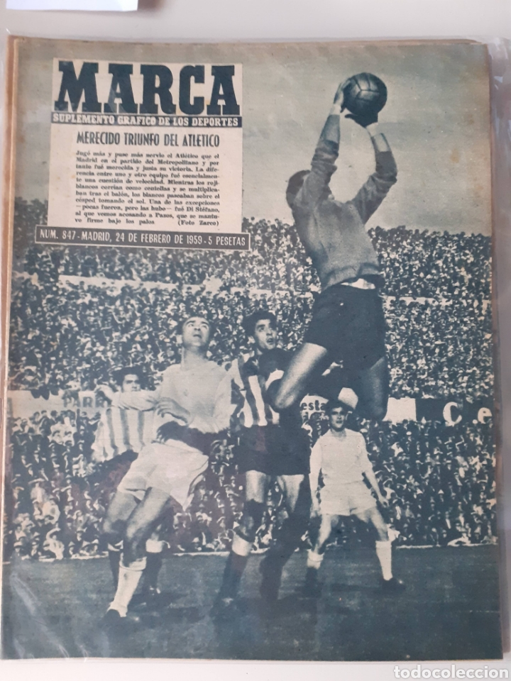 Colecionismo desportivo: Marca Suplemento gr&aacute;fico de los deportes n&uacute;mero 847. Fecha 24 de febrero de 1959