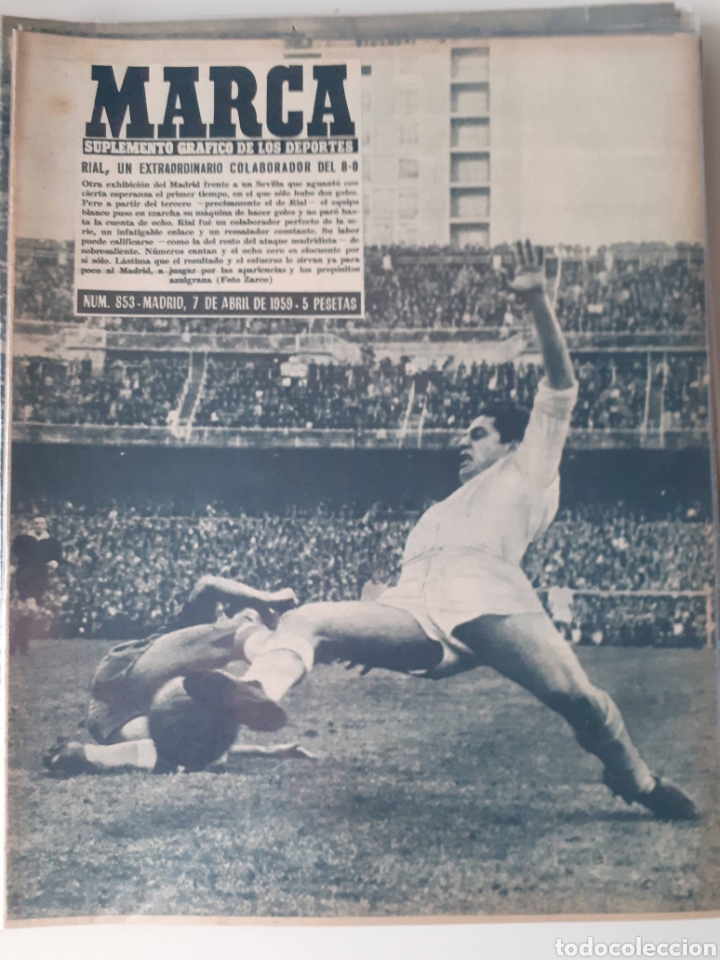 Sammelleidenschaft Sport: Marca Suplemento gr&aacute;fico de los deportes n&uacute;mero 853 fecha 7 de abril de 1959
