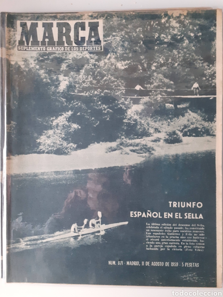 Sammelleidenschaft Sport: Marca Suplemento gr&aacute;fico de los deportes n&uacute;mero 871. Fecha 11 de agosto de 1959