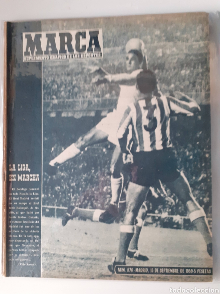 Sammelleidenschaft Sport: Marca Suplemento gr&aacute;fico de los deportes n&uacute;mero 876. Fecha 15 de septiembre de 1959