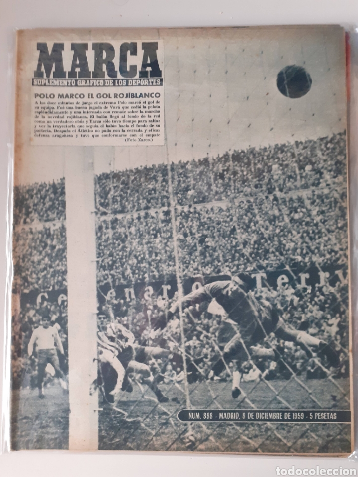 Sammelleidenschaft Sport: Marca Suplemento gr&aacute;fico de los deportes n&uacute;mero 888. Fecha 8 de diciembre de 1959