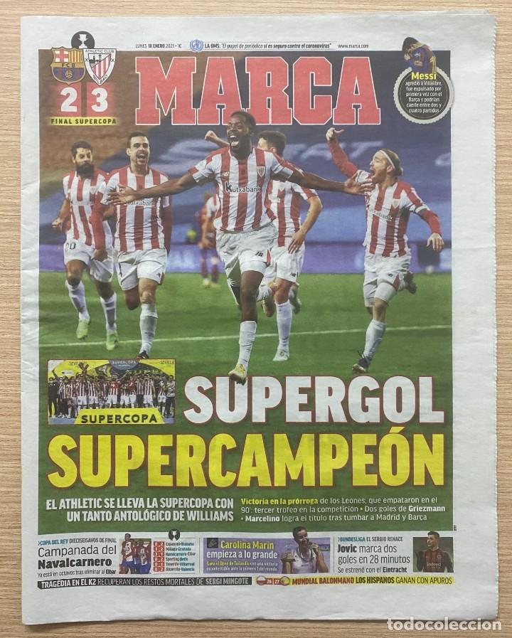 Colecionismo desportivo: PERIODICO MARCA NUEVO ATHLETIC DE BILBAO CAMPEON DE LA SUPERCOPA DE ESPA&Ntilde;A TEMPORADA 2020 2021 20 21