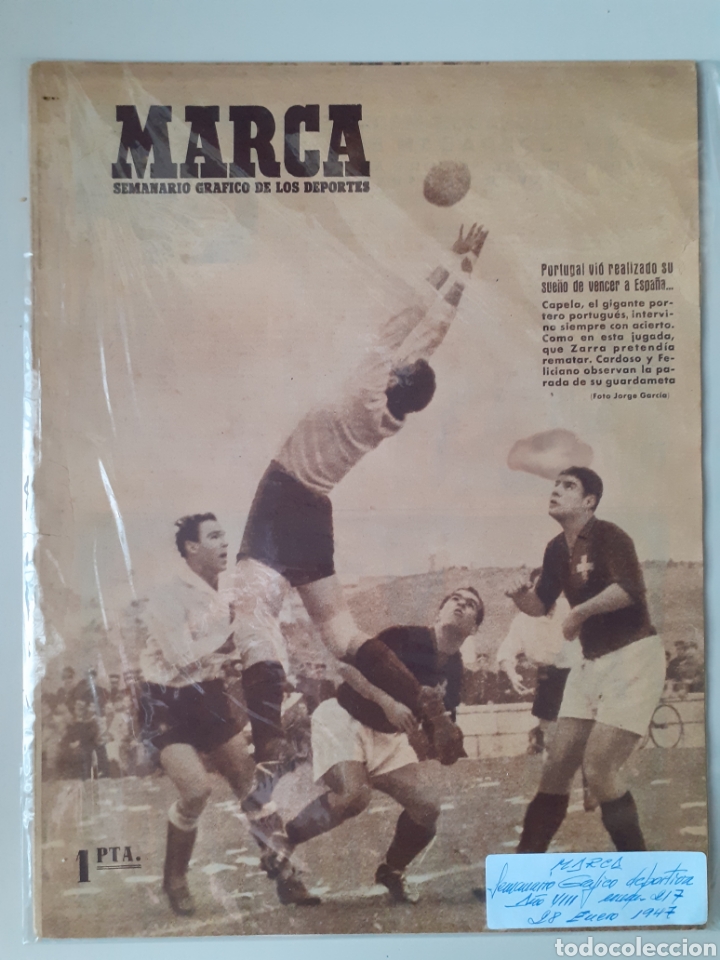 Sammelleidenschaft Sport: MARCA Semanario gr&aacute;fico deportivo n&uacute;mero 217 fecha 28 de enero de 1947