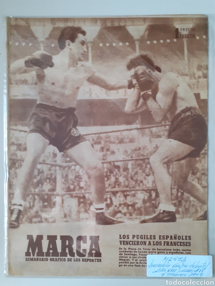 Sammelleidenschaft Sport: MARCA Semanario gr&aacute;fico deportivo n&uacute;mero 218 fecha 4 de febrero de 1947
