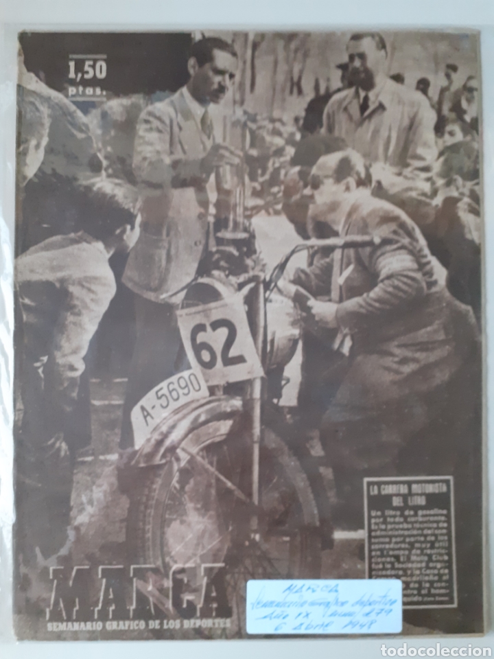 Colecionismo desportivo: MARCA Semanario gr&aacute;fico deportivo n&uacute;mero 279 fecha 6 de abril de 1948