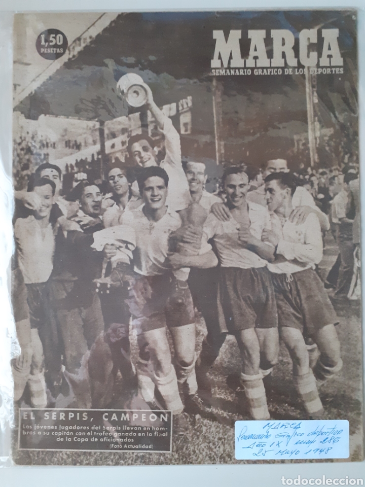 Colecionismo desportivo: MARCA Semanario gr&aacute;fico deportivo n&uacute;mero 286 fecha 25 de mayo de 1948