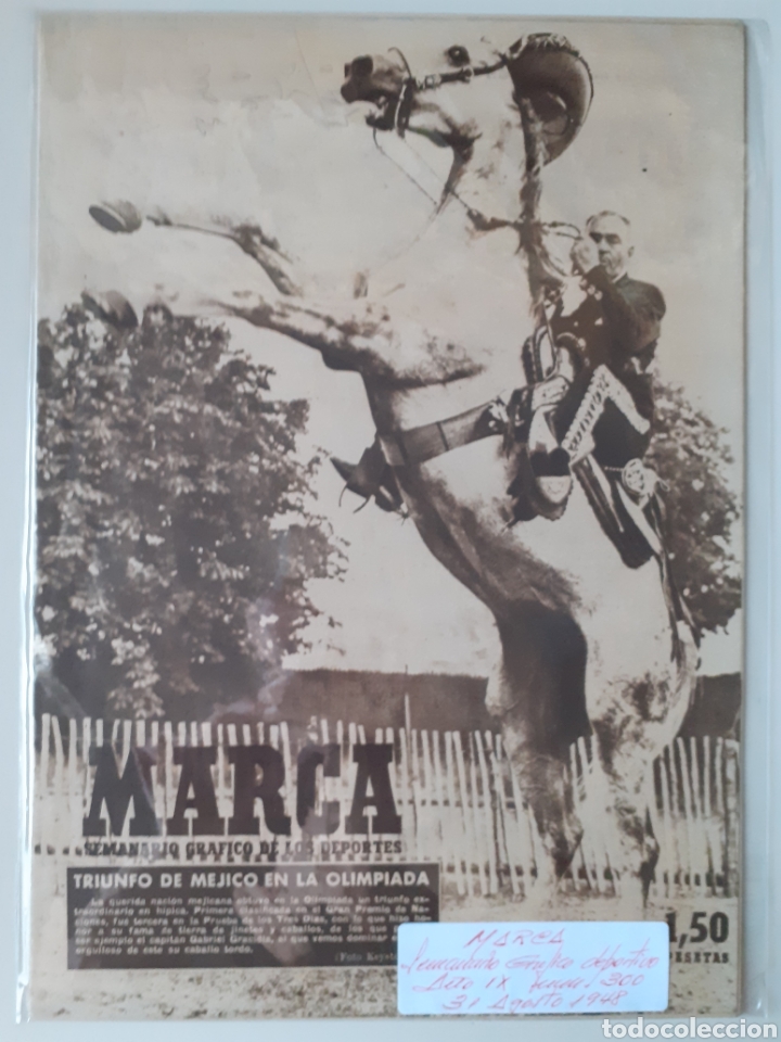 Colecionismo desportivo: MARCA Semanario gr&aacute;fico deportivo n&uacute;mero 300 fecha 31 de agosto de 1948