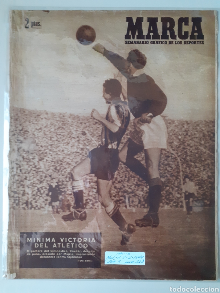 Colecionismo desportivo: MARCA Semanario gr&aacute;fico deportivo n&uacute;mero 323 fecha 8 de febrero de 1949