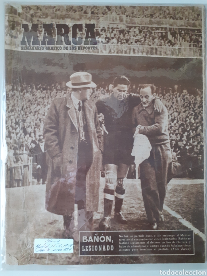 Colecionismo desportivo: MARCA Semanario gr&aacute;fico deportivo n&uacute;mero 324 fecha 15 de febrero de 1949