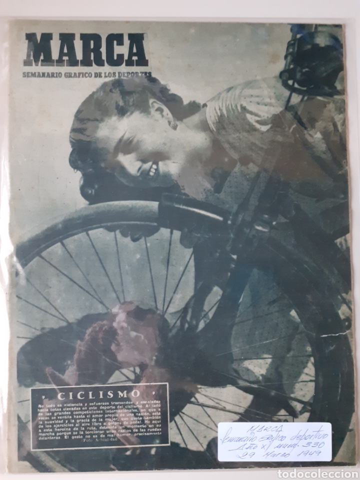 Colecionismo desportivo: MARCA Semanario grafico deportivo n&uacute;mero 330 fecha 29 de marzo de 1949